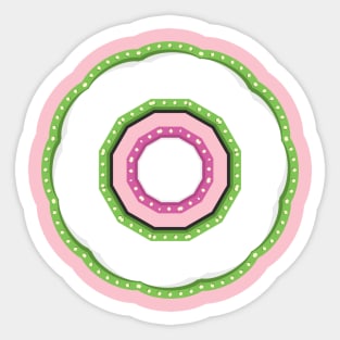 Dotted Green Circle Sticker